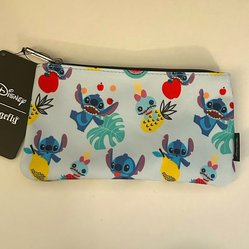 Disney Loungefly Stitch and Scrump Fruit Pencil/Cosmetic Bag - NWT